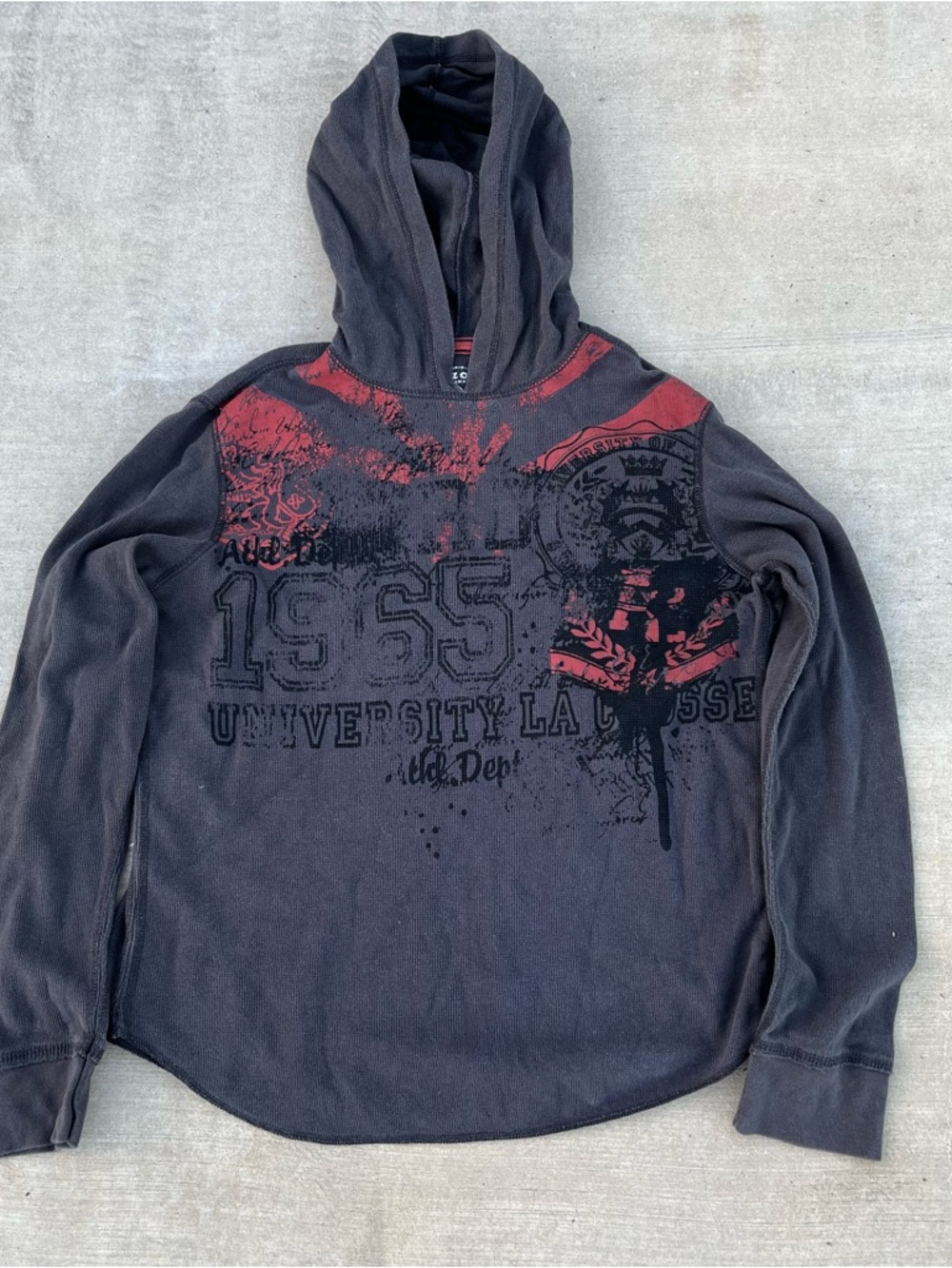 Men's Hooded Y2K thermal hoodie size L